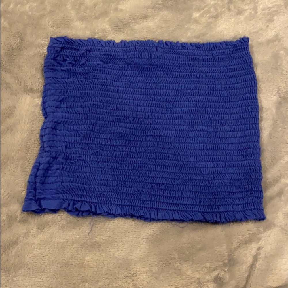 blue tube top